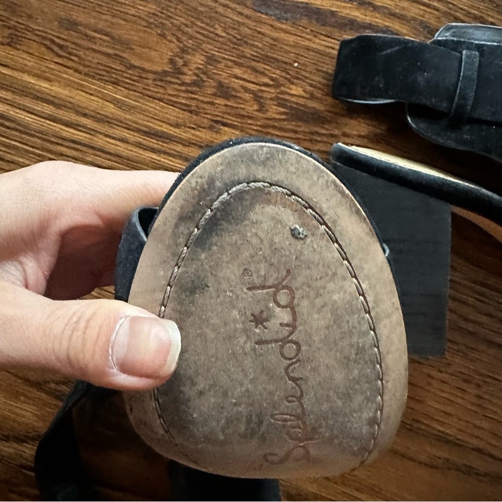 Black Suede Peep Toe Heeled Booties - Picture 11 of 16